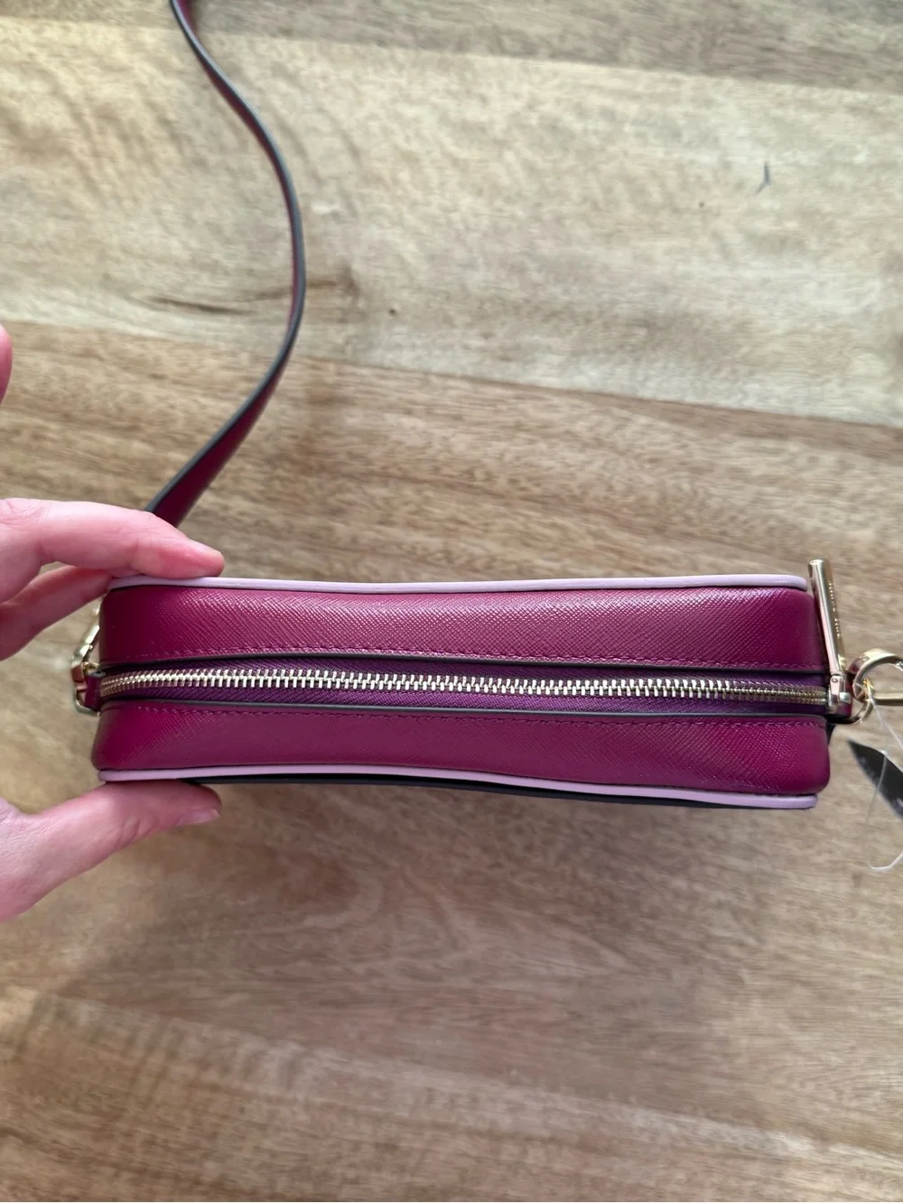 New Kate Spade Oh Snap Mini Camera Bag Dark Raspberry Multi